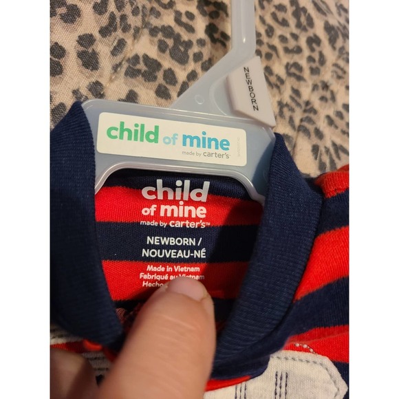 Child of Mine and Carter’s Footless Sleeper Newborn Full Zip Long Sleeve (AE) - Picture 2 of 3